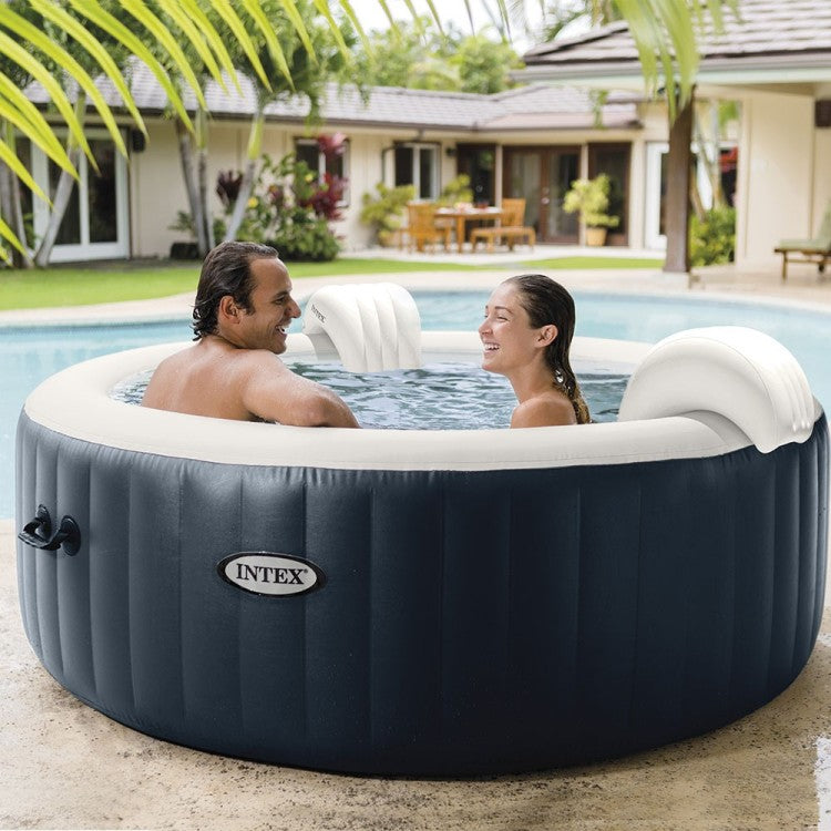 Spa gonflable bleu marine - 4 places - Couverture thermique incluse