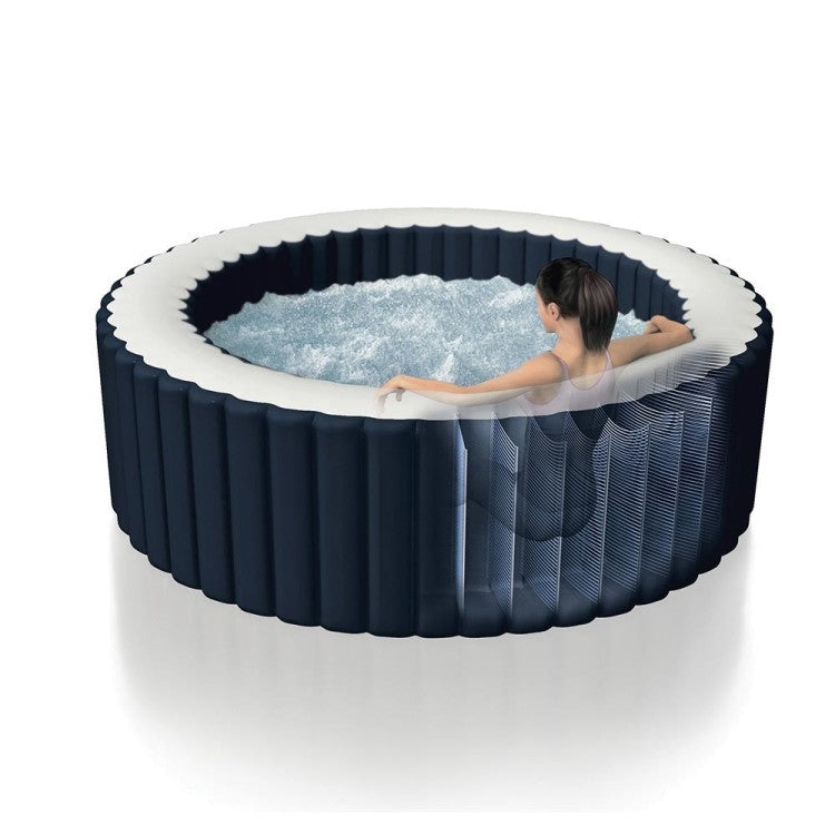 Spa gonflable bleu marine - 6 places - Couverture thermique incluse