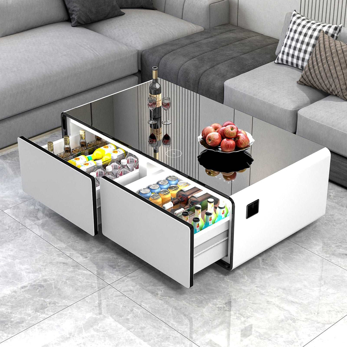 BASETAB LT135 Smart Coffee Table with Fridge & Speakers