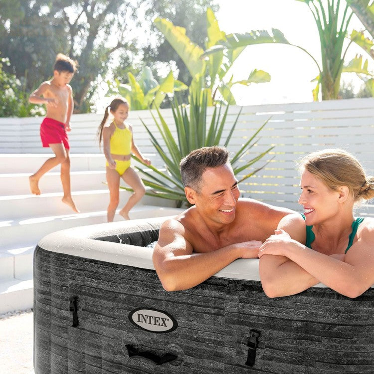 Spa gonflable ardoise - 4 places - Couverture thermique incluse