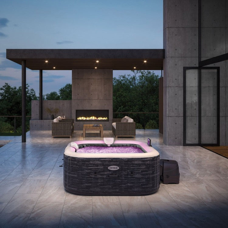 Spa gonflable ardoise - 4 places - Couverture thermique incluse