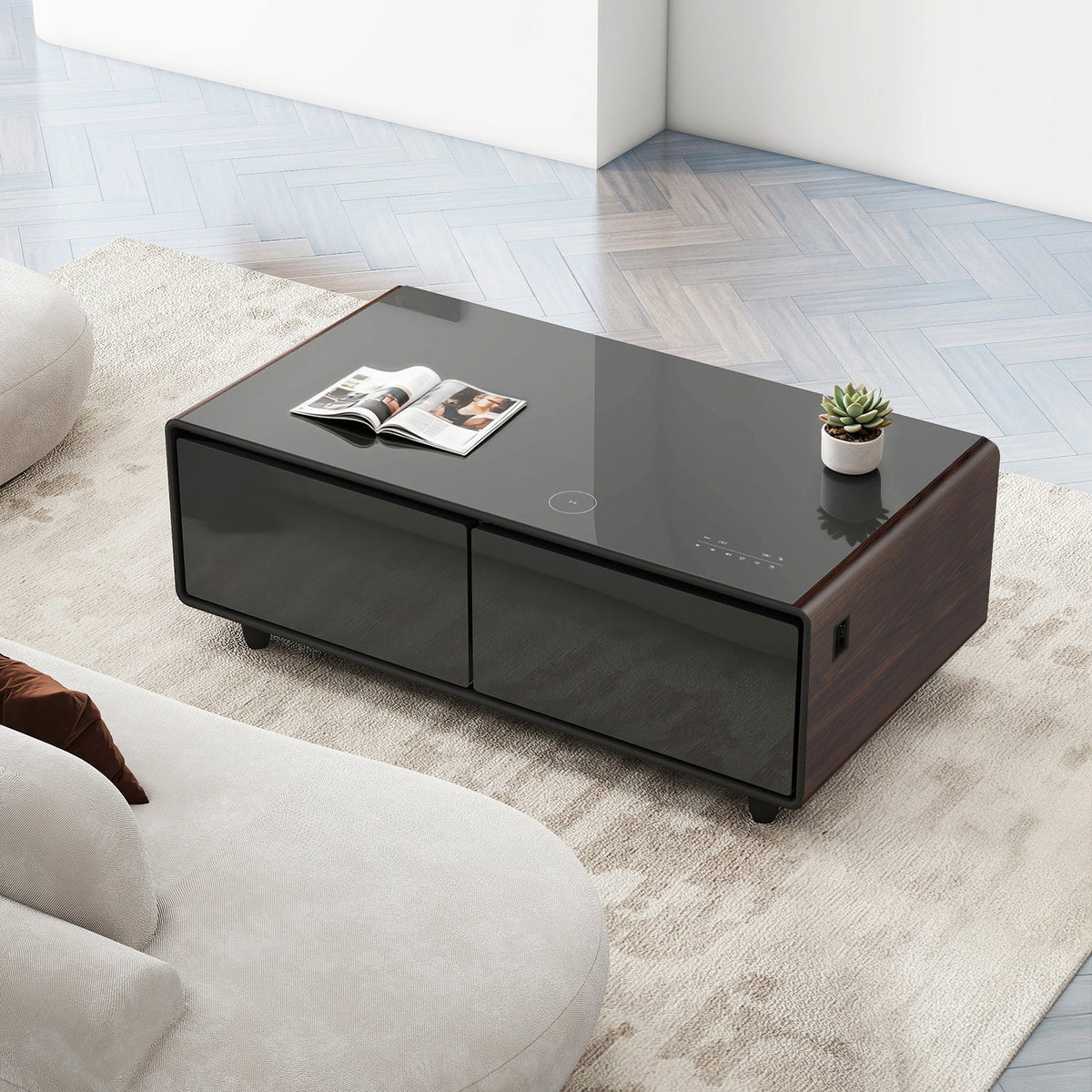 BASETAB LT135 Smart Coffee Table with Fridge & Speakers