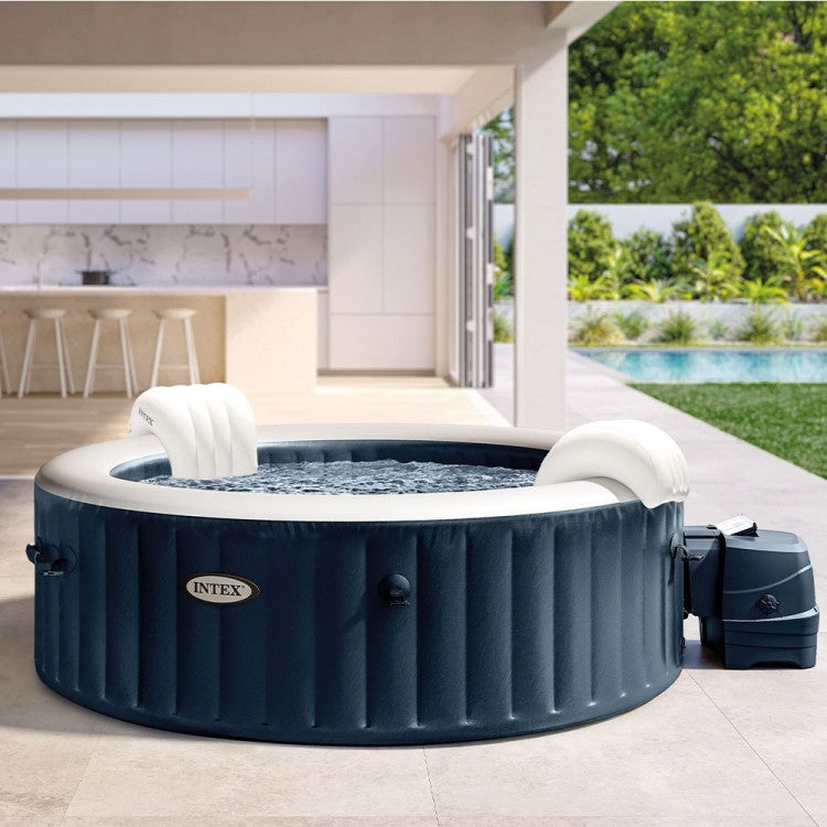 Spa gonflable bleu marine - 6 places - Couverture thermique incluse