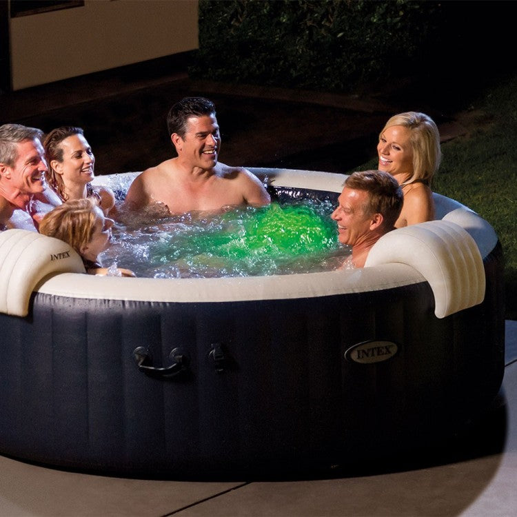 Spa gonflable bleu marine - 6 places - Couverture thermique incluse